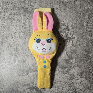 vintage playskool yellow bunny rabbit soft wrist rattle toy 1988